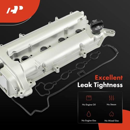 A-Premium Engine Valve Cover Compatible with Chevy GMC Buick 2.4L - 2010-2017 - Equinox Terrain Malibu Captiva Sport Impala LaCrosse Regal Verano Orlando, with Gasket & Cap, Replace # 12610280