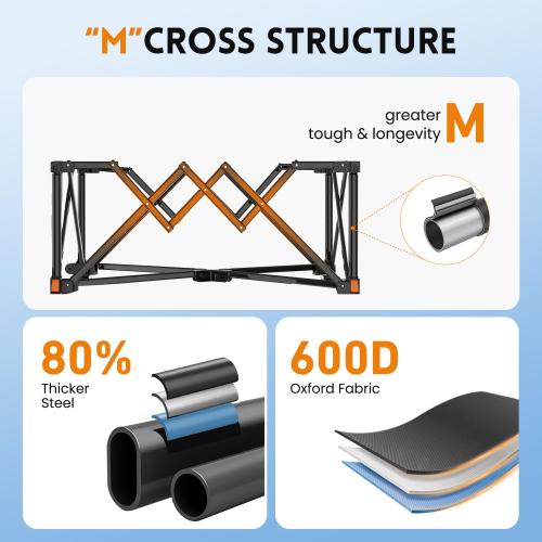 Color Blue Collapsible Wagon Cart, 360LBS Heavy Duty Foldable Beach Wagon with Wider Wheels, Utility Grocery Shopping Cart for Garden, Camping, Sports, Navy Blue