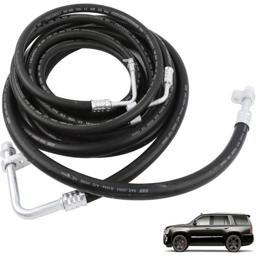 MUCO Rear AC Line Set YTE33439 Replacement Lines Air Conditioning Line for Chevy Tahoe GMC Yukon Cadillac Escalade 2007 2008 2009 2010 2011 2012 2013 2014 Rear Aux AC Hose Kit