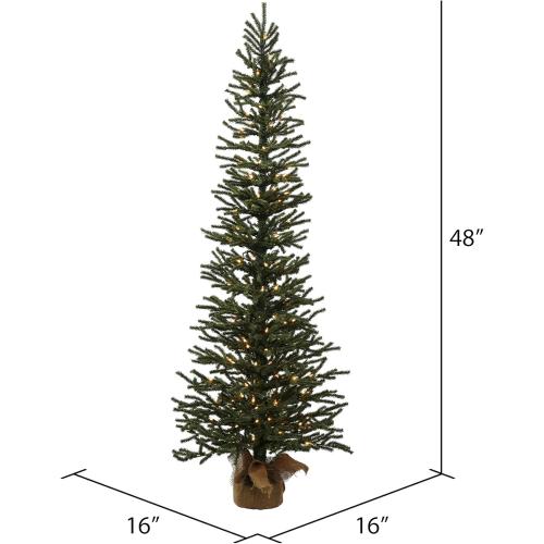 Vickerman 4' Mini Pine Artificial Christmas Tree, Warm White Italian LED Mini Lights, ( see the pictures)