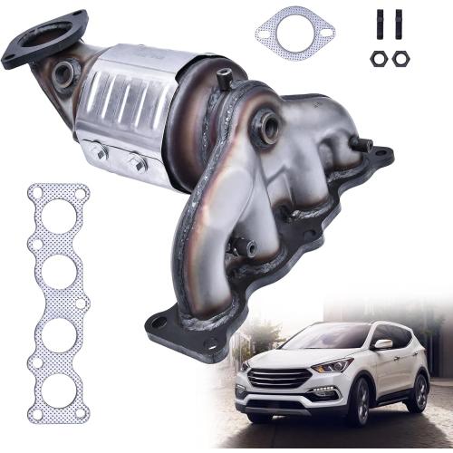 28510-2GCA0 Front Manifold Catalytic Converter Fits for 2017-2018 Hyundai Santa Fe Sport 2.4L Base/Luxury/Premium/SE, Front Catalytic Converter Replace 28510-2GCA0, 285102GCA0, 22-086