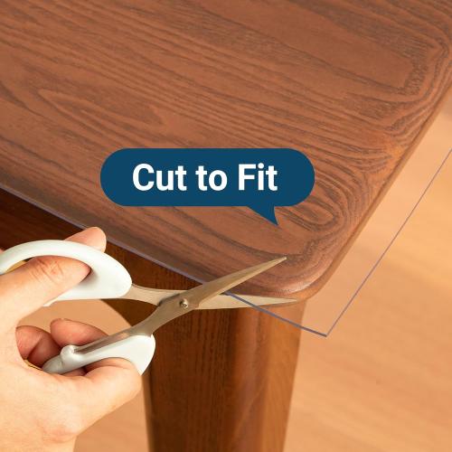 Clear Table Cover Protector Rectangle 42 x 72 Inch, 1.5mm Transparent Plastic Table Protector Waterproof, Anti-Scratch Clear Desk Mat for Office Desktop Dresser Dining Table, FDA Compliant