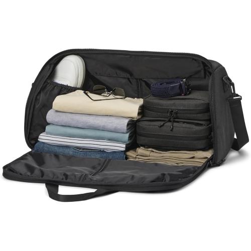 Halfday Convertible 2-in-1 Garment Duffel Weekender Bag 45L | Wrinkle-Free Travel, Hanging Suit Compartment, Shoe Pockets, Trolley Sleeve. Durable & Water-Resistant Carry-On, Shadow