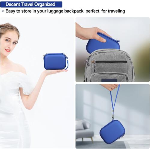 Elonbo Carrying Case for Canon PowerShot ELPH 360 HS A/ 360 HS/ 360/ IXY 650 Digital Camera, Canon PowerShot ELPH 330/190/160/115/130/110 Camera Hard Travel Bag, Mesh Pocket fits Battery Cable, Blue