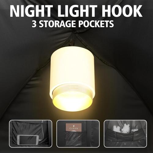 Bed Tent Bed Canopy Breathable 100% for Adult and Kids- Original Design Light Reduction 93% Sleeping Dream Tents Indoor Portable Big Space with String Light 3 Doors Twin Full Queen King Size