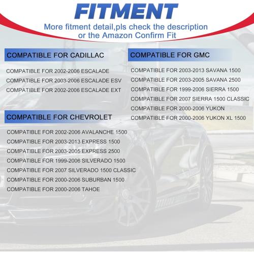 515036 Front Wheel Hub Bearing Assembly w/ABS Compatible for 1999-2007 Chevrolet Silverado 1500 4WD & GMC Sierra 1500 4WD Compatible with 00-06 GMC Yukon XL 1500 AWD 2 PCS