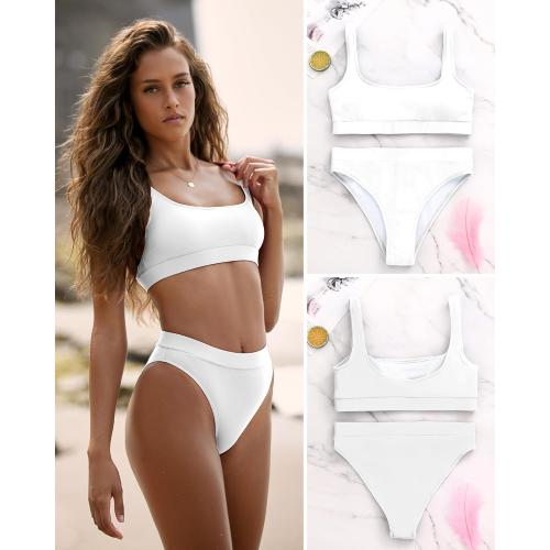 Size S ..High Waisted Bikini for Women Tummy Control Bottoms Push Up Crop Top Swimsuit 2 Piece High Cut Teens Girls Bathing Suits