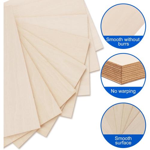 18 Pack 12x24x1/8 Inch Basswood Sheets, Large Size Basswood for Laser Cutting & Engraving, Plywood Wood Board Unfinished Wood Sheets for Crafts, DIY Architectural Models, Wood Burning and Painting.