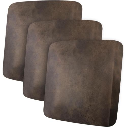 Leather Look Couch Cushion Covers Sofa Seat Slipcovers Sets Couches Furniture Protector for Sectional Armchair Loveseat Pets Kids Stretch Spandex Fabric(3 Cushion Sofa, Brown)