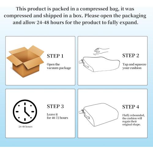 Extra Thick Chair Cushions,Office Chair Booster Seat Cushion to Raise Seat Height for Pain Relief, Non Slip Memory Foam Thick Cushion with Carry Handle（Dark Grey）
