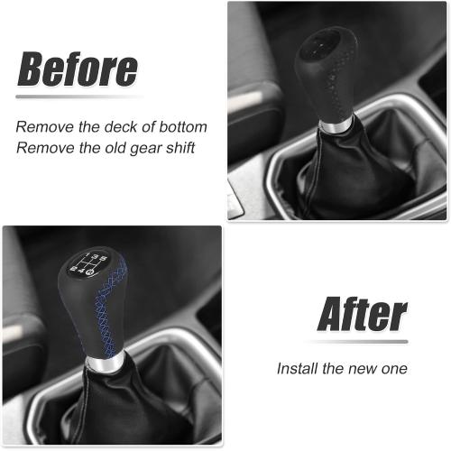 X AUTOHAUX 5 Speed Auto Gear Shift Knob for Automatic and Manual Vehicle