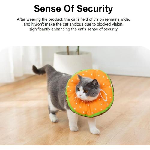 EWES Cat Cone Collar Soft M Size Alternative Neck Cones to Stop Licking Kitten Comfy Elizabethan Collars After Surgery Neuter Dog Donut Collar for Pet e Collar Recovery Shame