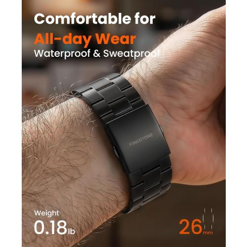 Titanium Watch Band Compatible with Apple Watch Ultra 3 & Ultra 2 1 49mm - 26mm Wide-Body Metal Apple Watch Ultra Band with Scratch Resistant DLC Coating for men - CRNS01 Business Series