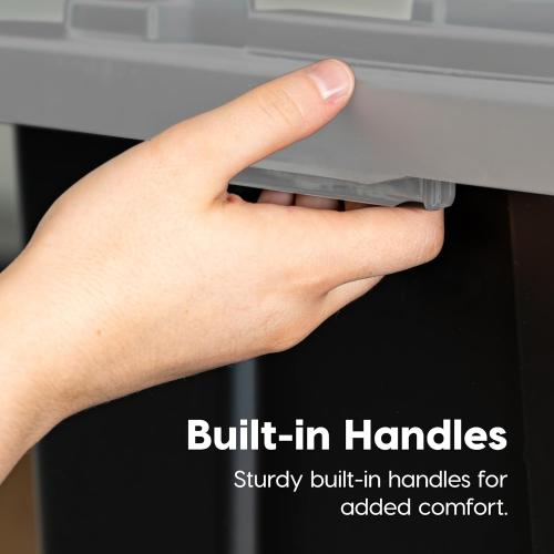 IRIS USA 3-Pack 27 Gallon Storage Bins with Lids |Made in USA| Heavy Duty Plastic Tote Containers for Truckbed Tool Box Organization, Large - Gray