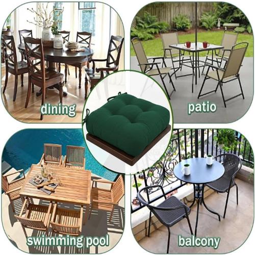 Set of 2 Seat Cushions for Dining, Tufted Indoor Chairs Pads with Ties & Non Slip Backing, Chair Cushion for Kitchen Room(8,2pcs:35x35cm)‼️light dirt and good condition‼️