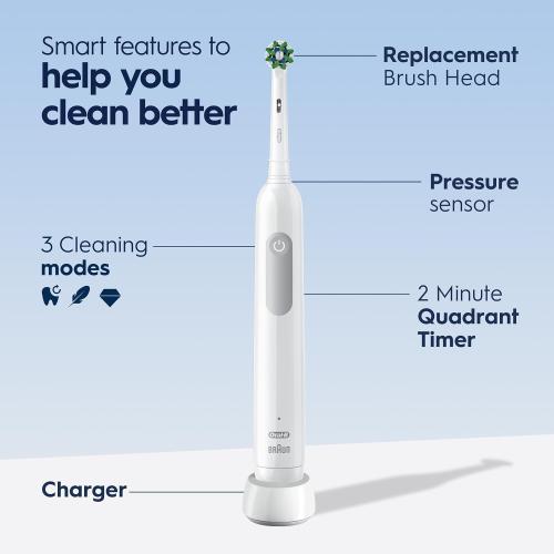 Oral-B Pro 1000 Rechargeable Electric Toothbrush, GREEN
