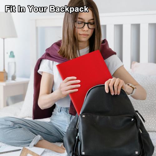 ViVin 60-Pack Red Plastic Folders with Pockets, Two Pocket Folders, Plastic Pocket Folders for School, Office and Home