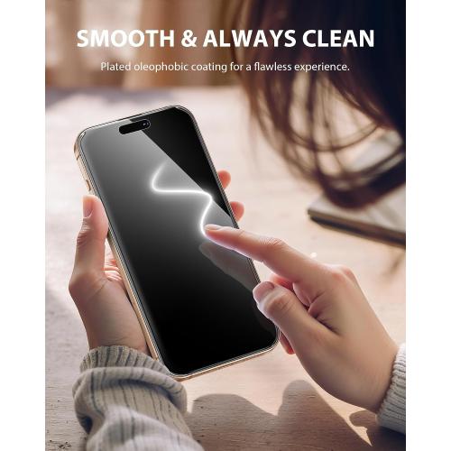 PDDKISS 2 Pack Privacy Screen Protector for iPhone 16 Pro