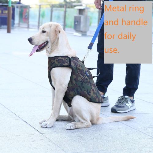 XL Coodeo Dog Hunting Vest Orange, Camo and Reversible Reflective Dog Tactical Harness Hound Jacket for Protection and Security, 4.5mm Neoprene Waterproof Safety Dog Vest Both Sides to Wear (X-Large)