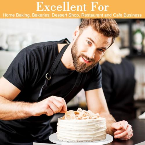 12 PCS Cake Drums 10 Inch, 10inch Drum, Cake Boards 10 Inch Round, 1/2 Thick Cardboard, Sturdy Circle, Base para Pastel Cardboard Base White Cake Boards for Wedding