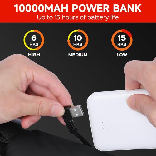 Heated Hand Warmers Pouch with 10000mAh Rechargeable Battery Electric Heated Hand Muff for Football Golf Concert White Elephant Gifts Heated Pocket for Women Men