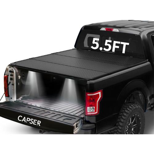 CAPSER 5.5FT Hard Tri-Fold F-150 Tonneau Cover Fits for 2015-2025 Ford F-150 67Inch Truck Bed(incl.F150 Lightning)