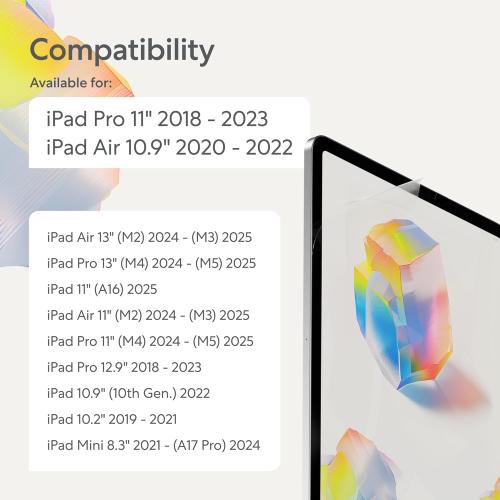 Paperlike® 2.1 Screen Protector (2x) for iPad Pro 11 inch (4th / 3rd / 2nd generation) & iPad Air (5th / 4th generation) for an authentic paper feel