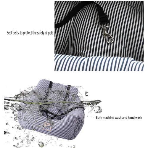 BLOBLO Dog Car Seat Pet Booster Seat Travel Safety Dog Bed for Car with Storage Pocket