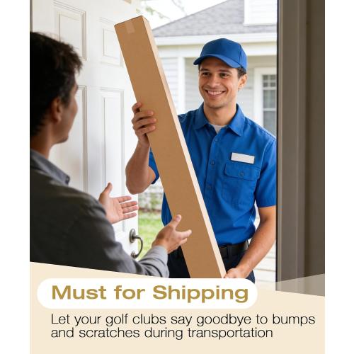 Magicheap 5 Pack Golf Club Shipping Boxes, 48x4x4 Inch Tall Corrugated Cardboard Golf Club Box for Shipping Packaging Moving Mailing