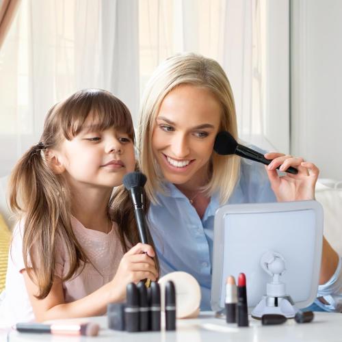 MIRRORVANA 10X Magnifying Makeup Mirror with Suction Cup - Suitable for Cosmetic, Vanity, Bathroom, and Travel Use - Designed for Precise Makeup Application and Skin Care - 6.3 x 6.3 (Square)