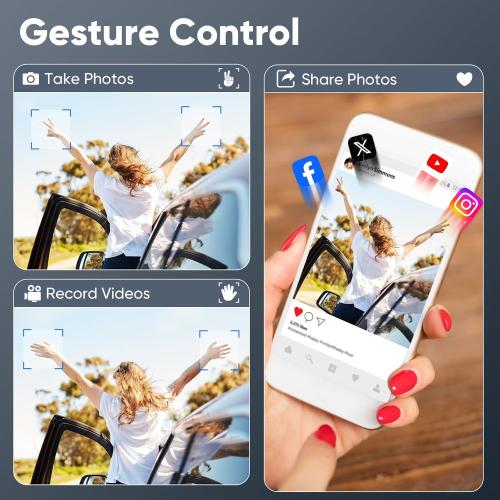 X-shop Foldable Drone with 1080P HD Camera for Beginners & Kids, FPV Live Video, One Key Start, Altitude Hold, 3D Flips, Gesture Selfie, 3 Speed Modes, 2 Batteries