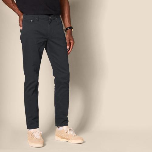 Amazon Essentials Men's 35W x 32L Black 5-Pocket Stretch Twill Casual Pants