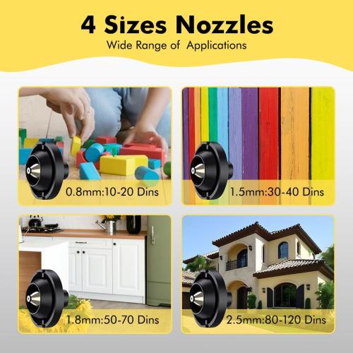 Paint Sprayer Tool 1000W High Power Electric Spray Paint Gun Easy to Clean for Furniture Cabinets House Painting Black