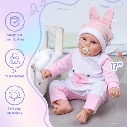 BABESIDE Reborn Baby Dolls, 20Inch Cute Soft Vinyl Realistic-Newborn Baby Doll Poseable Real Life Lifelike Baby Dolls w/Doll Accessories for 3  Year Old Girls