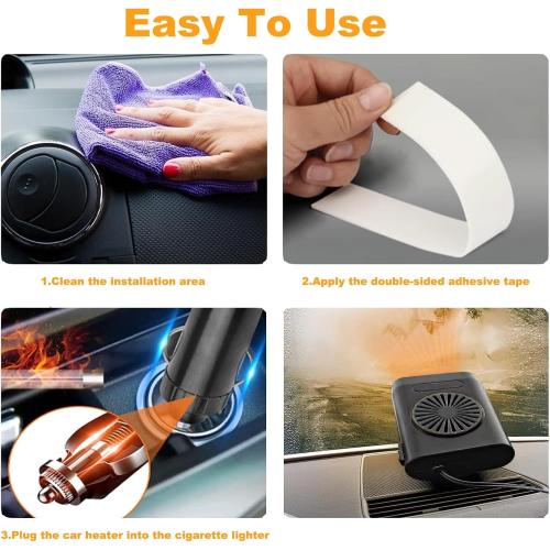 Car Heater,12V 200W Portable Car Defroster Windshield
