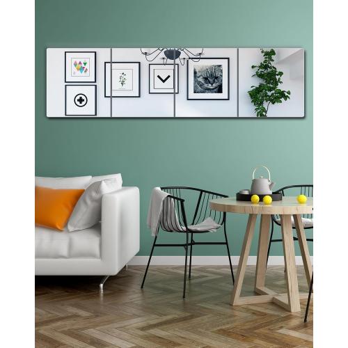 Wall Mirrors for Bedroom Door,Unbreakable Full Length Wall Mirrors Tiles,shatterproof Mirror for Kids 4 Pack 10 x10,Workout for Home Gym Body,Closet Mirror Wall Home Gym