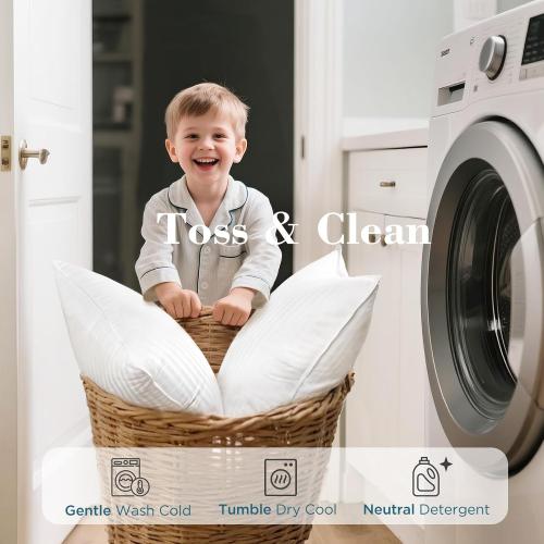 viewstar Bed Pillows Queen Size Set of 2, Hotel Collection, Down Alternative Pillow for Back, Stomach or Side Sleepers, Soft