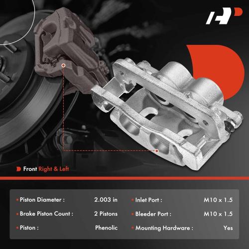 One Silver A-Premium Disc Brake Caliper Assembly with Bracket Compatible with Select Cadillac, Chevy and GMC Models- XTS, Escalade, Avalanche, Suburban, Silverado, Express, Sierra, Yukon XL and more - Front Side