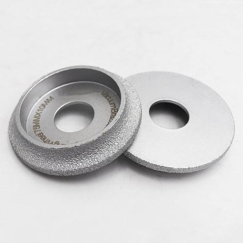 2 pc 75mmx10MM Vacuum Brazed Diamond Grinding Wheel For -bullnose Edge Profile Dia 3 Inch Grinding Disc