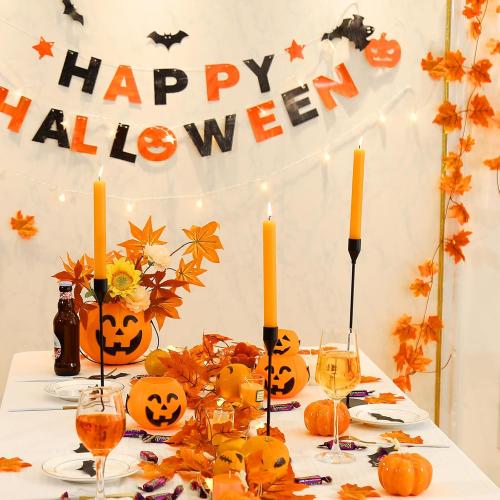 6Pcs Matte Black Candlestick Holders Set Fit 3/4 Tall Taper Candle Home Decorative Table Centerpieces for Family Dinning, Party Decoration