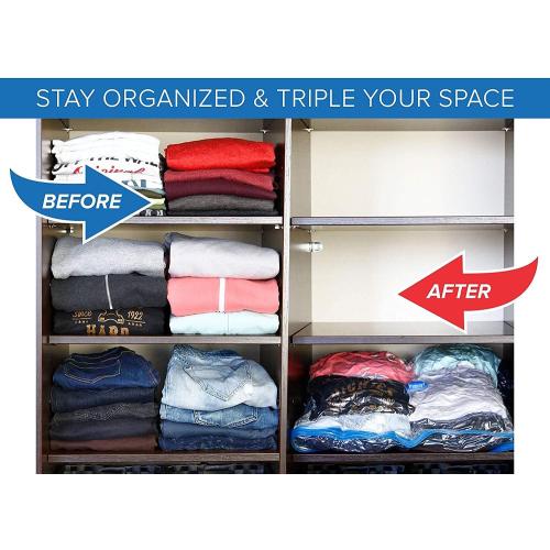 Pack of 4 Size 51x47 Super Jumbo Size 51X47 Vacuum Storage Bags for Storage Organization