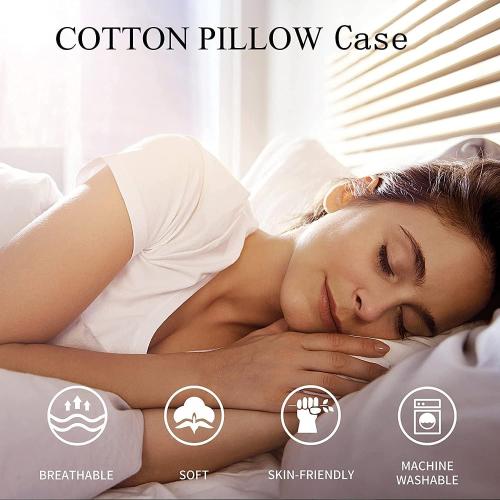 White 2 pack Youth Pillowcase 16 x 22 Size Pack of 2 Pieces Kids Travel Pillow Cover Envelope Closure 500 Thread Count 100% Egyptian Cotton & Hypoallergenic Fits Pillows Sized 12x16, 13x18 or 14x19 White