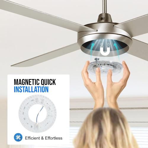 Ceiling Fan Led Light Replacement Kit - Retrofit Ceiling Light - 9.25 inch, 32W, 3000lm, Color Temperature Adjustable, Dimmable (3 Color, 9.25'')
