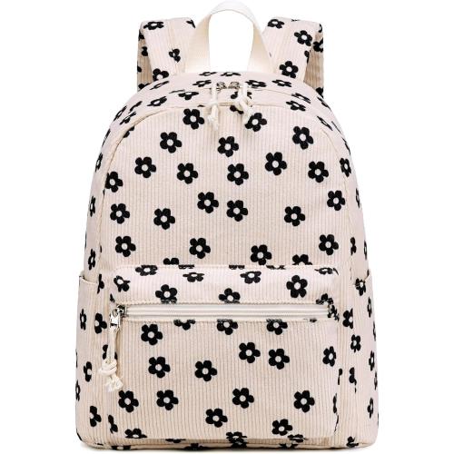 Bluboon Girls Mini Backpack Womens Small Backpack Purse Teens Cute Casual School Bookbag(Beige floral)