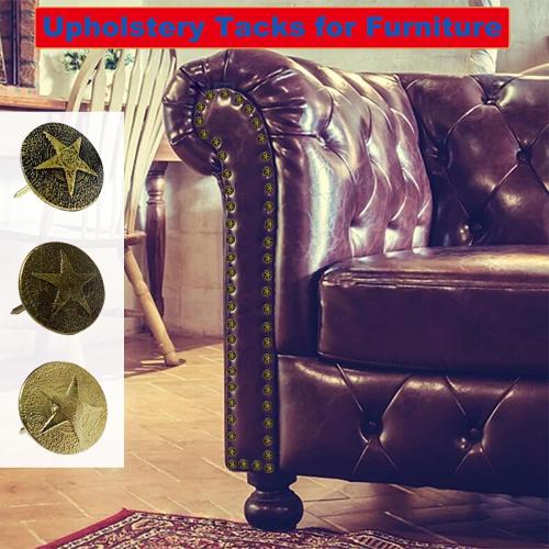 Upholstery Tacks, Furniture Upholstery Nails for Decorative, 100 PCS 5/8 inch Upholstery Decorative Tack for Furniture DIY Decorative, Home Decor, Antique Brass