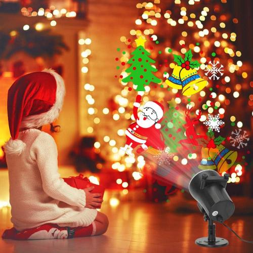 Christmas Halloween Lights Projector,Waterproof IP65 Indoor Motion Remote Control LED Projector Lights, 16 Slides Holiday Light Party Outdoor Garden House Apartment Kids Room Night Light
