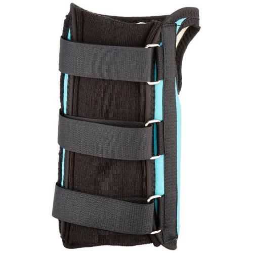 Right Wrist Brace, Size small Regular Length Support, Teal Brace with Straps and D-Ring Connectors to Secure and Stabilize Hands and Wrists