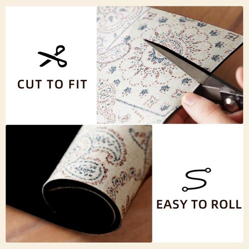 Dish Drying Mat Paisley Absorbent Coffee Mat Rubber Backed Bohemian Soft Silicone Kitchen Dish Draining Mat for Kitchen Bathroom Coffee Bar (Paisley White, 16 x 24 Inches)