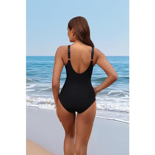 Size M Holipick Women Tummy Control One Piece Swimsuit - Push Up Bathing Suit Full Coverage Slimming Swimwear