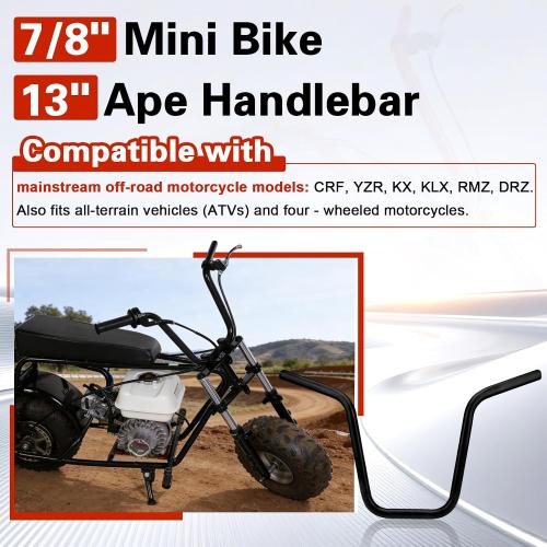 13 Ape Hangers 7/8 Handlebars Universal Fit for Coleman Series Mini Bike (Black)